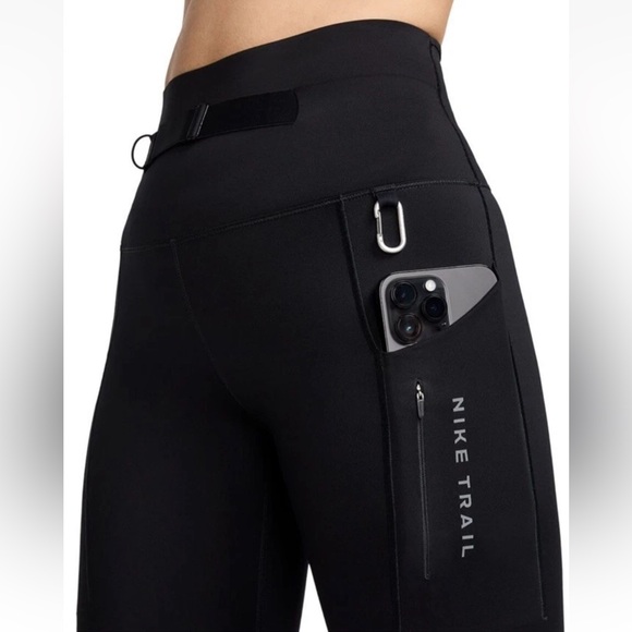 Nike Dri-Fit Go HR 7/8 Trail Tight Women's Size L High Waisted W/ Pockets - Picture 1 of 8